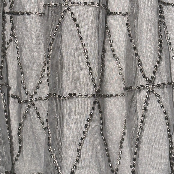 Tokyo Darling Gray Chiffon Embellished Teen Skirt - Size Med - Picture 3 of 4